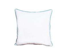Belssia Coussin de Chaise, Coton, Blanc et Vert, 55Â x 5Â x 55Â cm