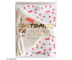 KesiArt Maxi guirlande de fanions Ã dÃ©corer, Coton, Blanc, Grande