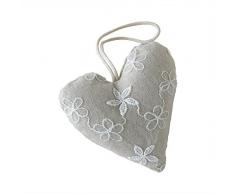 Mopec A362Â âÂ Suspension de Coussin Forme Coeur avec Fleurs brodÃ©es, Pack de 12Â unitÃ©s