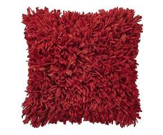 Dutch Decor Coussin Brijo 45x45 cm Rouge - Coussins Déco - Oreiller Décoratif - Déhoussable - Zippé