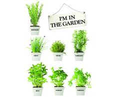 Plage 152756 Sticker Mural - in The Garden, 1 Planche, 48 x 68 cm