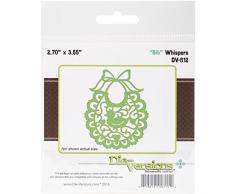 Die-Versions Whispers Die, Bavoir, 2.70-inch x 3.55-inch, Acrylique, Multicolore
