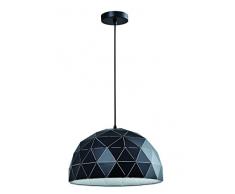 interfan Lampe suspension demi-sphère structure Triangle E27, noir et or