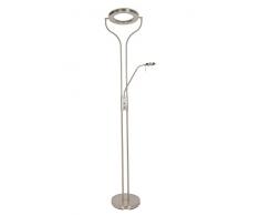 interfan Lampe sur pied lED, 18 W, nickel satiné