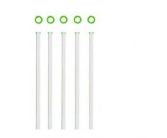 KOCH Paille en verre, droit, citron vert, Lot de 5