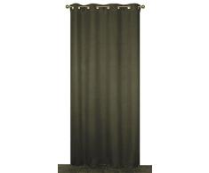 HomeMaison Rideau Occultant Effet Craquelé, Polyester, Bronze, 240x140 cm