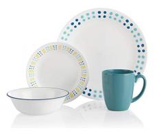 Corelle 3404 Key West Chip & â¿Service de table 16 pièces en verre vitrelle