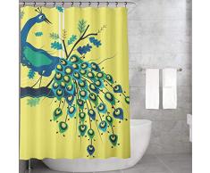 Bonamaison Rideau de Douche en Polyester Multicolore 155 x 220 cm