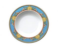 Versace Les trésors de la mer Assiette Creuse, Porcelaine, Bleu, 22 cm