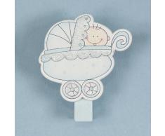 Club Green Pinces à Linge en Bois Bouteille de Champagne et Verre, Rose, 4 Pinces à Linge dans Chaque Lot