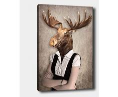 Bonamaison Peinture sur toile, multicolore, 70 x 100 cm - ConÃ§u et fabriquÃ© en Turquie