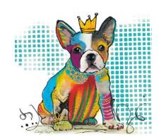 Eurographics H-K-LUC1110 Peinture sur Toile Motif Chiot Portant Une Couronne 20Â xÂ 20Â cm