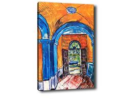 Bonamaison Peinture sur toile, multicolore, 70 x 100 cm - Conçu et fabriqué en Turquie