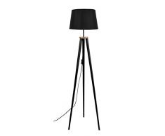 Tosel 51133 Lampadaire 1 Lumière Bois, E27, 40 W, Noir, 40 x 155 cm