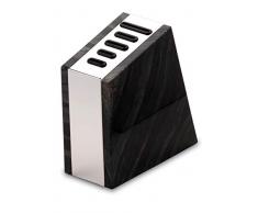 Rockingham Forge HX-05BK Bloc Vide inclinÃ© en marbre 5 Couteaux Noir