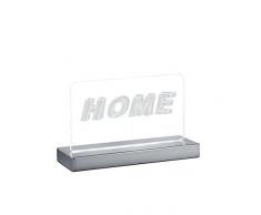 Reality Leuchten r52511106 Home A, motif LED Lampe de table, acrylique, 7 watts, intégré, chrome, 10,5 x 20 x 12,7 cm