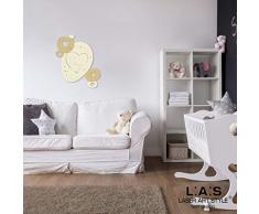 L:A:S Laser Art Style Tableau Enfant Moderne réalisé au Laser sur MDF SI-481L 55x65 cm Sabbia-Cammello