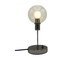 SP Light and Design Diva Shirley Verre R, Structure chromée Lampe de table 4 W, Bleu