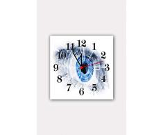 Bonamaison Horloge Murale en MDF, Multicolore, 30 x 30 cm