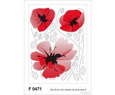 AG Design f 0471 autkleber Coquelicots Autocollant de Mur