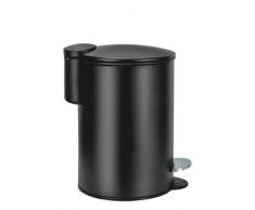 Kleine Wolke Poubelle de Salle de Bain en Acier Inoxydable Noir Seau 3 l