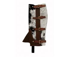 Oscar BorgstrÃ¶m Chaps en Cuir de Vache en Noir/Blanc, Marron, Taille L