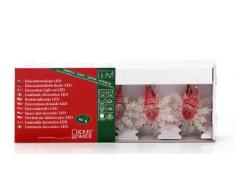 Konstsmide 1285-203 Guirlande DÃ©co Cristaux de Neige + 8 LED Blanc + CÃ¢ble Transparent 24 V