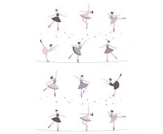 DECOLOOPIO 2050 Papier Peint pour Chambre denfant Danseuses Multicolore