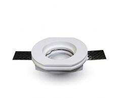 Support Spot encastrable encastrable encastrable Rond en plâtre LED GU10 Φ100 mm - VT-3650