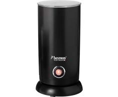 Bestron Mousseur à lait électrique, Viva Italia, Sans fil, 550 W, 300 ml, Noir