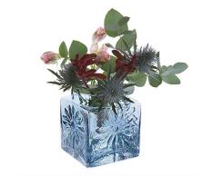 Dartington Crystal Marguerite Vase carrÃ© Bleu 120 mm (H)