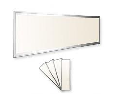 4x LEDVero 120x30 Panneau Ultraslim de LED - 36W, 3000lm, 3000K Plafonnier encastrÃ© avec clips de montage et transformateur EMV2016 - blanc chaud