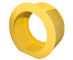 Marpa Jansen Anneaux de Lanterne Ronds â en Carton Photo coloré â à Coller â (à 22 cm, Profondeur env. 10 cm - Fenêtre : Environ à 16 cm, 5 pièces, 300 g/m2, Jaune maïs.