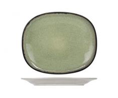 Cosy & Trendy Fez 9212176 Assiette Ovale Plate Fez-Vert-24x31 Cm
