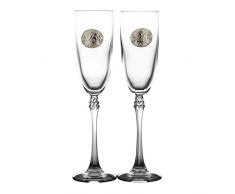 Crystelle aljulia 04678 Champagne Verre, Cristal, 200 ML, 6 x 6 x 25 cm, 2 unités