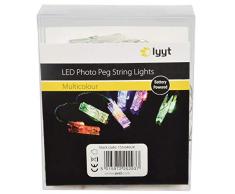 lyyt Guirlande Lumineuse avec Clip Photo, Multicore, Taille Normale