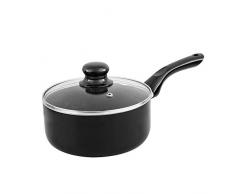 KITCHEN COOK BL Casserole Aluminium 20cm Avec Couvercle Modele Laura Cas20tfsi Black
