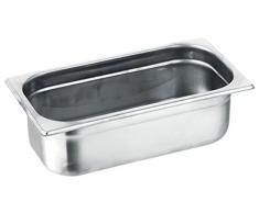 Decora Table en Acier Inoxydable Pan 1/3, 32Â x 17Â x 2Â cm, Argent
