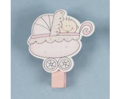 Club Green Pinces Ã Linge en Bois Landau, Rose, 4Â Pinces Ã Linge dans Chaque Lot