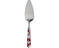 Campagne Fleur Pelle à Tarte, Acier Inoxydable, Rouge, 27.5 x 5.5 x 3 cm