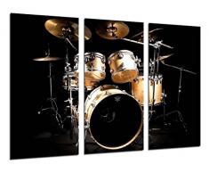 Tableau Moderne Photographique, Impression sur bois, Musique, Batterie instrumentale, Rock, 97 x 62 cm, ref. 26446