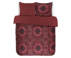 ESSENZA Trend Heritage Cadiz Red Housse de Couette, 100% Satin de Coton, 200x200