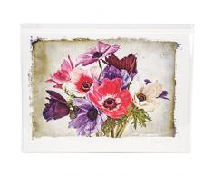 Papier Maison Artist Series Photo Carte avec enveloppe Anémones, Acrylique, Multicolore, 2 pièces