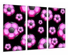 Tableau Moderne Photographique, Impression sur bois, Motivation Sport Soccer, Balle Rose Ball, 97 x 62 cm, ref. 26850