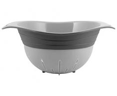 H&H Pop Grey Passoire 2 poignÃ©es, polypropylÃ¨ne, 24 cm, Gris, 24 cm