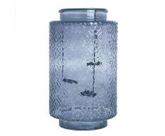 Dcasa Lot de 3 bougeoirs en Verre pour décoration de Maison, Unisexe, pour Adulte, Bleu