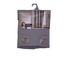 douceur dintérieur rideau a oeillets 140x260 cm occultant isolant covery gris