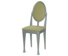 High Street Design Argent Lot de 4 chaises de salle à manger avec pieds Nuovo et Camel Tissu Coussins