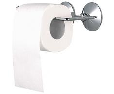 MSV 140326 Porte Papier WC Supers Ventouses Métal Chromé/PVC Chromé 17,5 x 9 x 3 cm