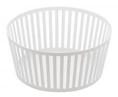 YAMAZAKI home 3811 Tower Corbeille à Fruits en Acier rayé Blanc